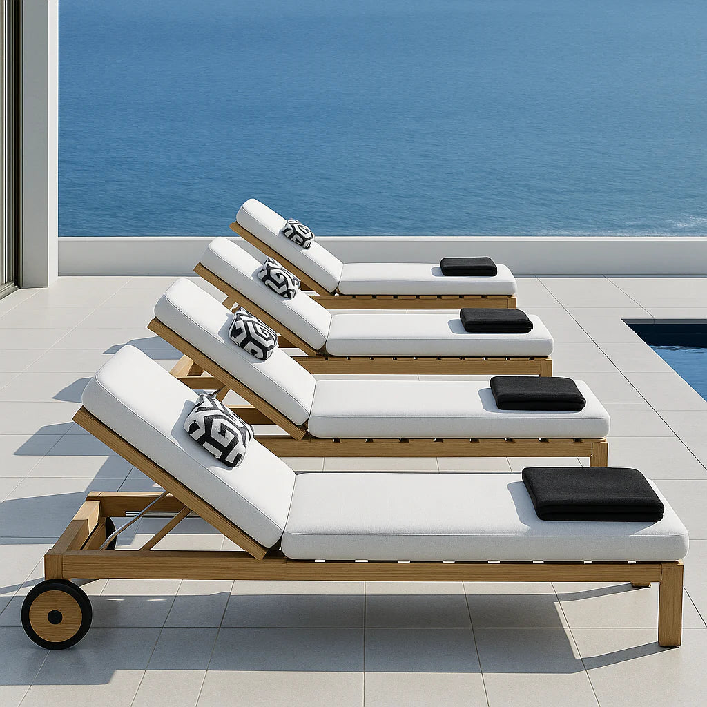 Kos Deluxe™ – Le Transat Pliable en Teck Qui Transforme Chaque Espace en Oasis de Détente